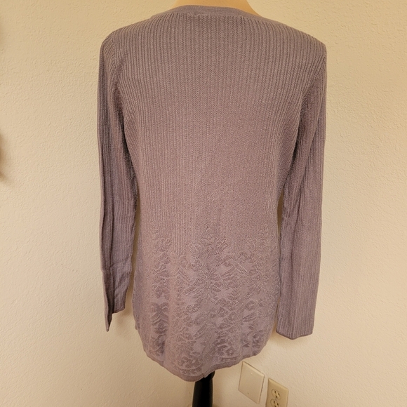 Soft Surroundings Gray Knit Sweater - Picture 6 of 6